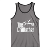 Funny BBQ Grilling Tank Top The Grillfather Vintage Father's Day