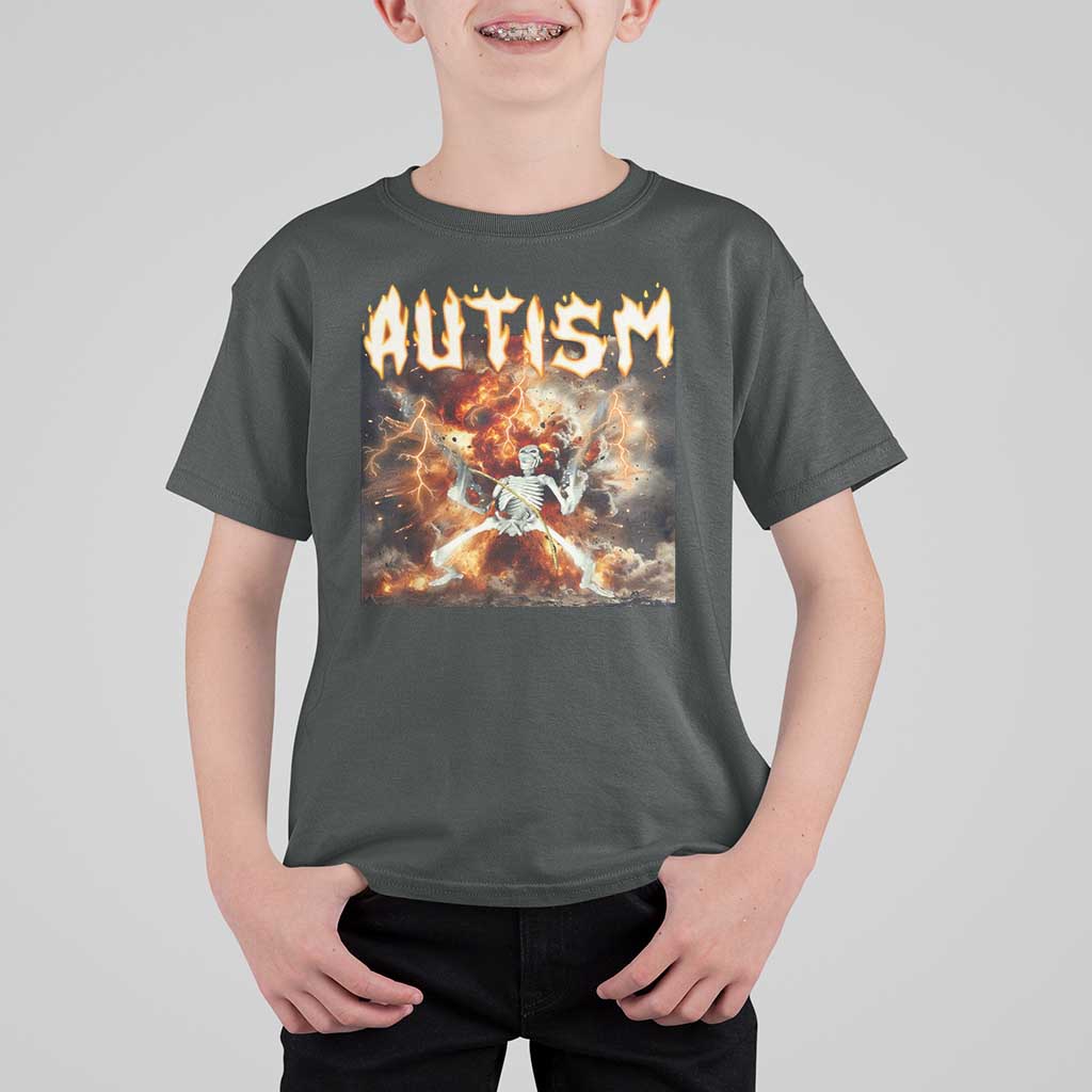 Funny Autism Skeleton Meme T Shirt For Kid Oddly Specific Dank Meme