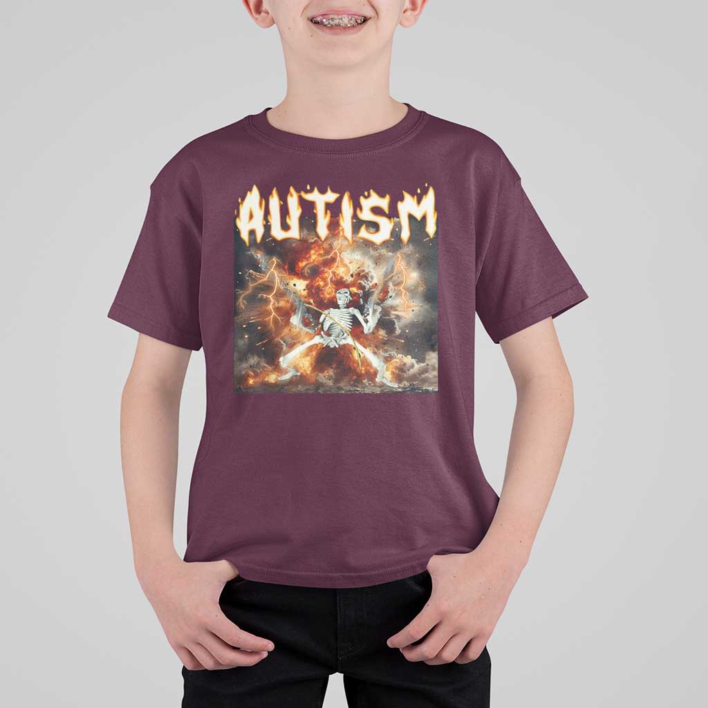 Funny Autism Skeleton Meme T Shirt For Kid Oddly Specific Dank Meme