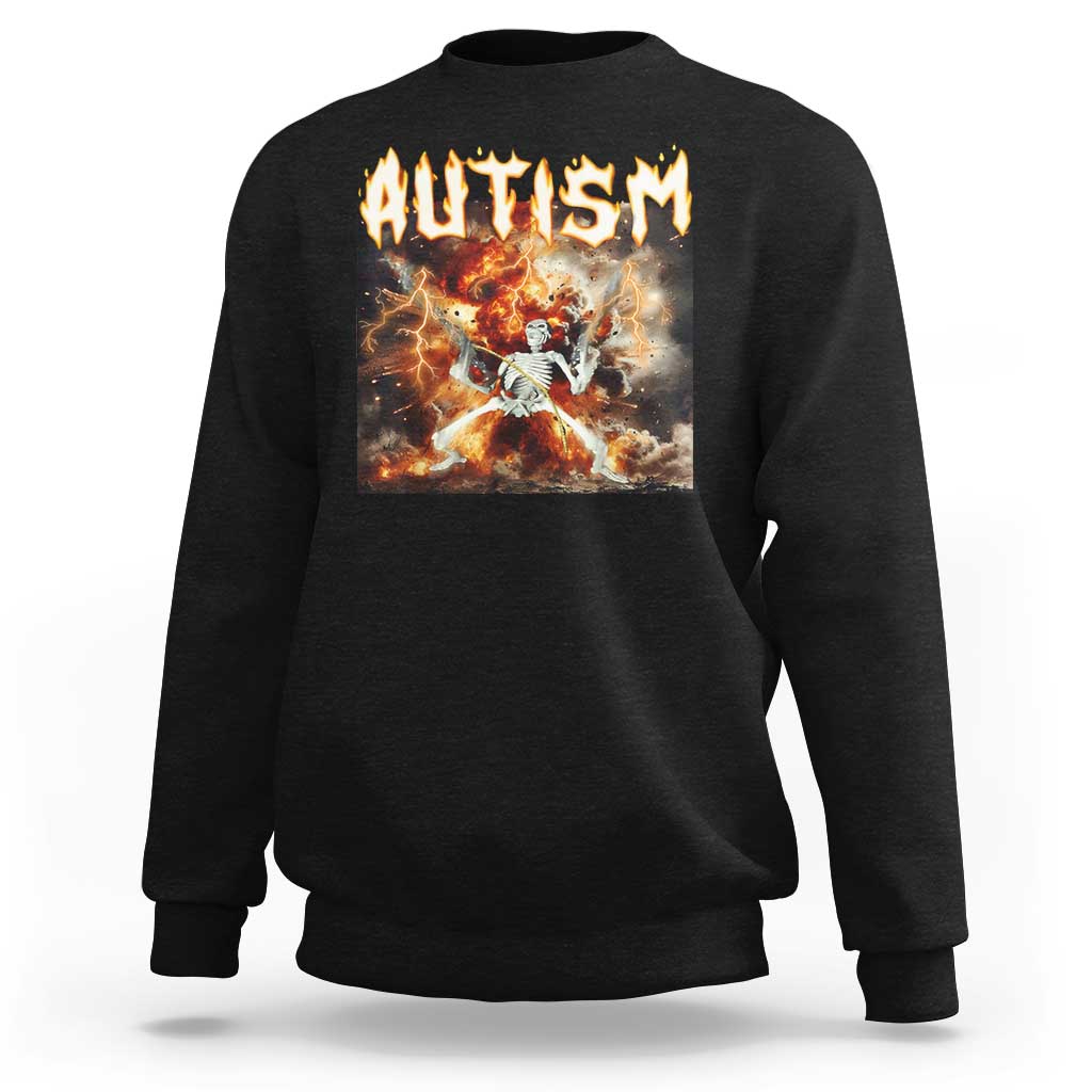 Funny Autism Skeleton Meme Sweatshirt Oddly Specific Dank Meme