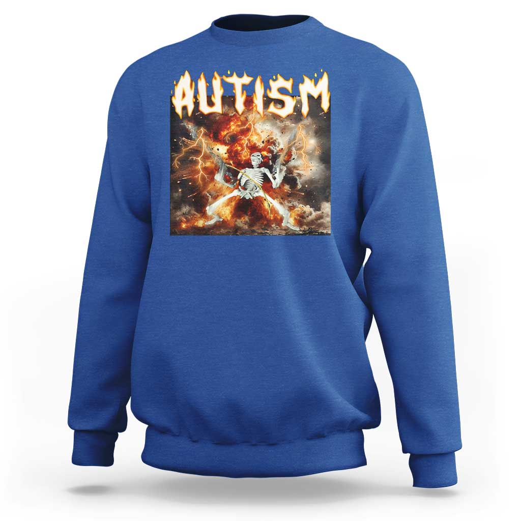 Funny Autism Skeleton Meme Sweatshirt Oddly Specific Dank Meme