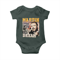 MLK Day His Dream Is My Dream Baby Onesie Martin Luther King Vintage American Flag Black History Month