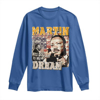 MLK Day His Dream Is My Dream Long Sleeve Shirt Martin Luther King Vintage American Flag Black History Month