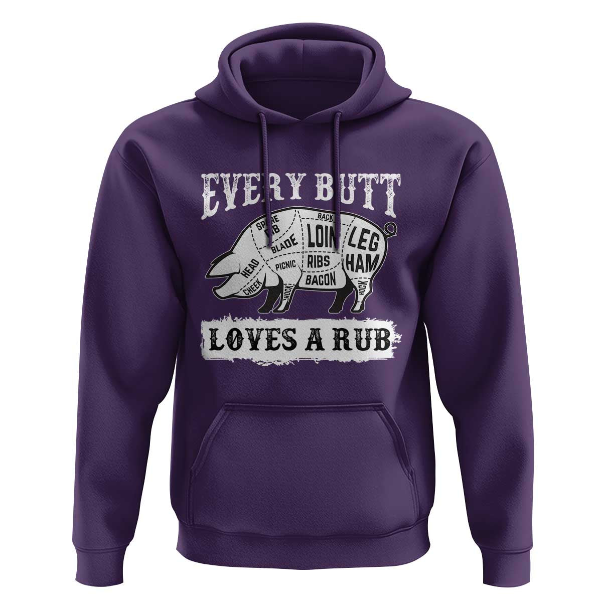 Funny BBQ Grilling Every Butt Loves A Rub Hoodie Barbecue Grill Father's Day