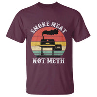 Funny Smoke Meat Not Meth T Shirt Retro Vintage Grilling BBQ - Wonder Print Shop