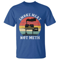 Funny Smoke Meat Not Meth T Shirt Retro Vintage Grilling BBQ - Wonder Print Shop