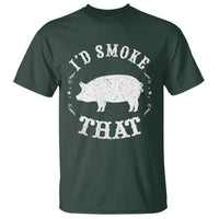 Funny BBQ Grilling I'd Smoke That T Shirt Barbecue Grill Father's Day - Wonder Print Shop