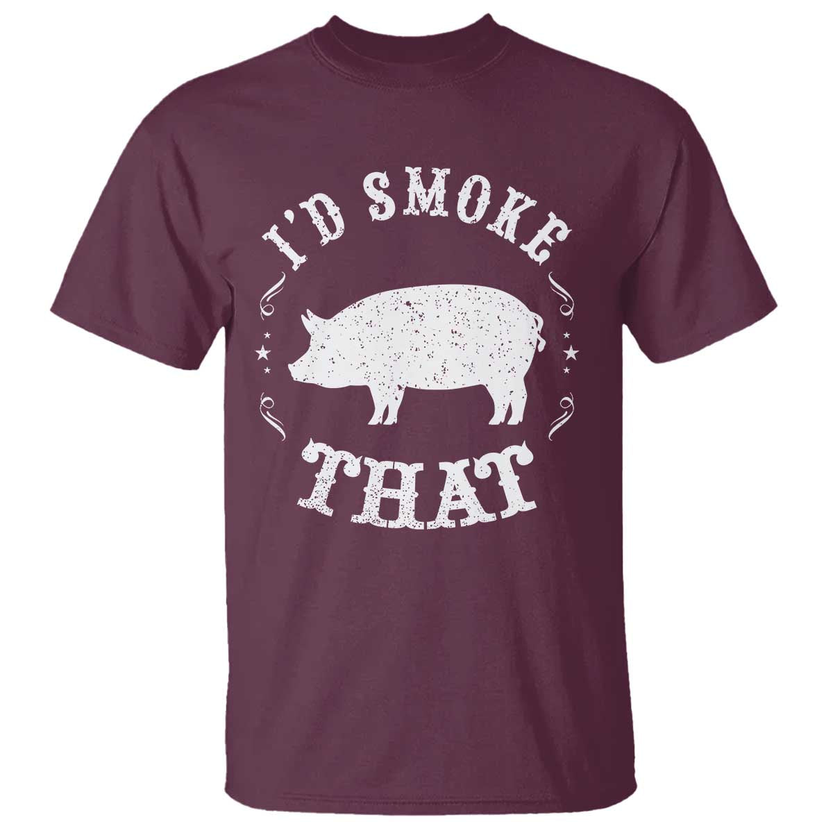 Funny BBQ Grilling I'd Smoke That T Shirt Barbecue Grill Father's Day - Wonder Print Shop