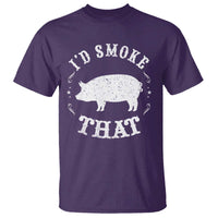 Funny BBQ Grilling I'd Smoke That T Shirt Barbecue Grill Father's Day - Wonder Print Shop