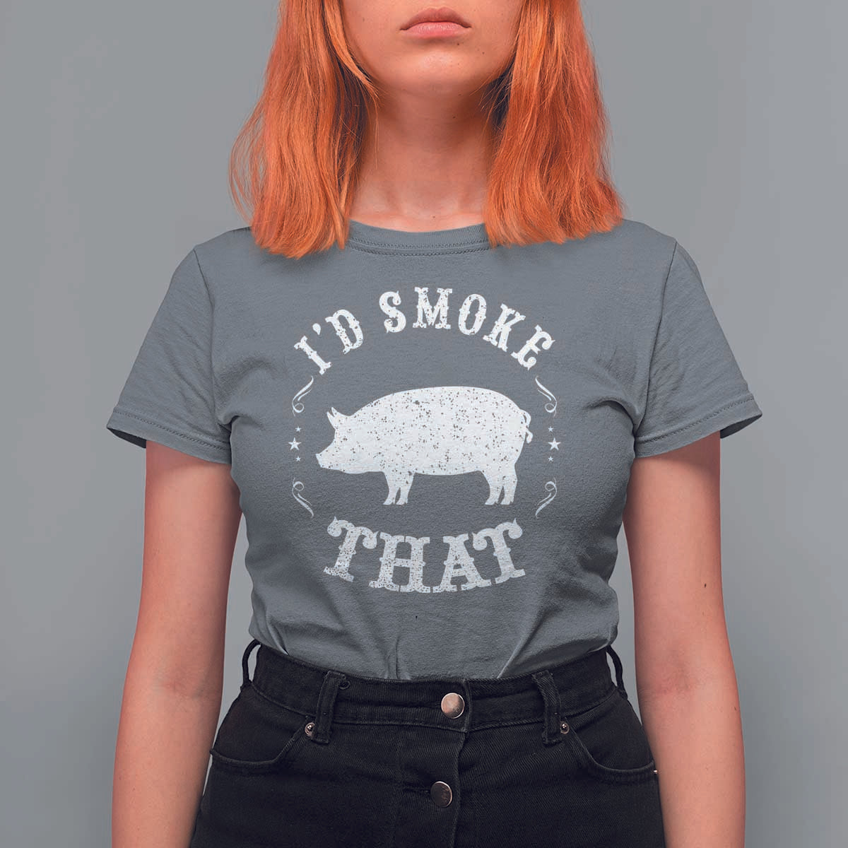 Funny BBQ Grilling I'd Smoke That T Shirt For Women Barbecue Grill Father's Day - Wonder Print Shop