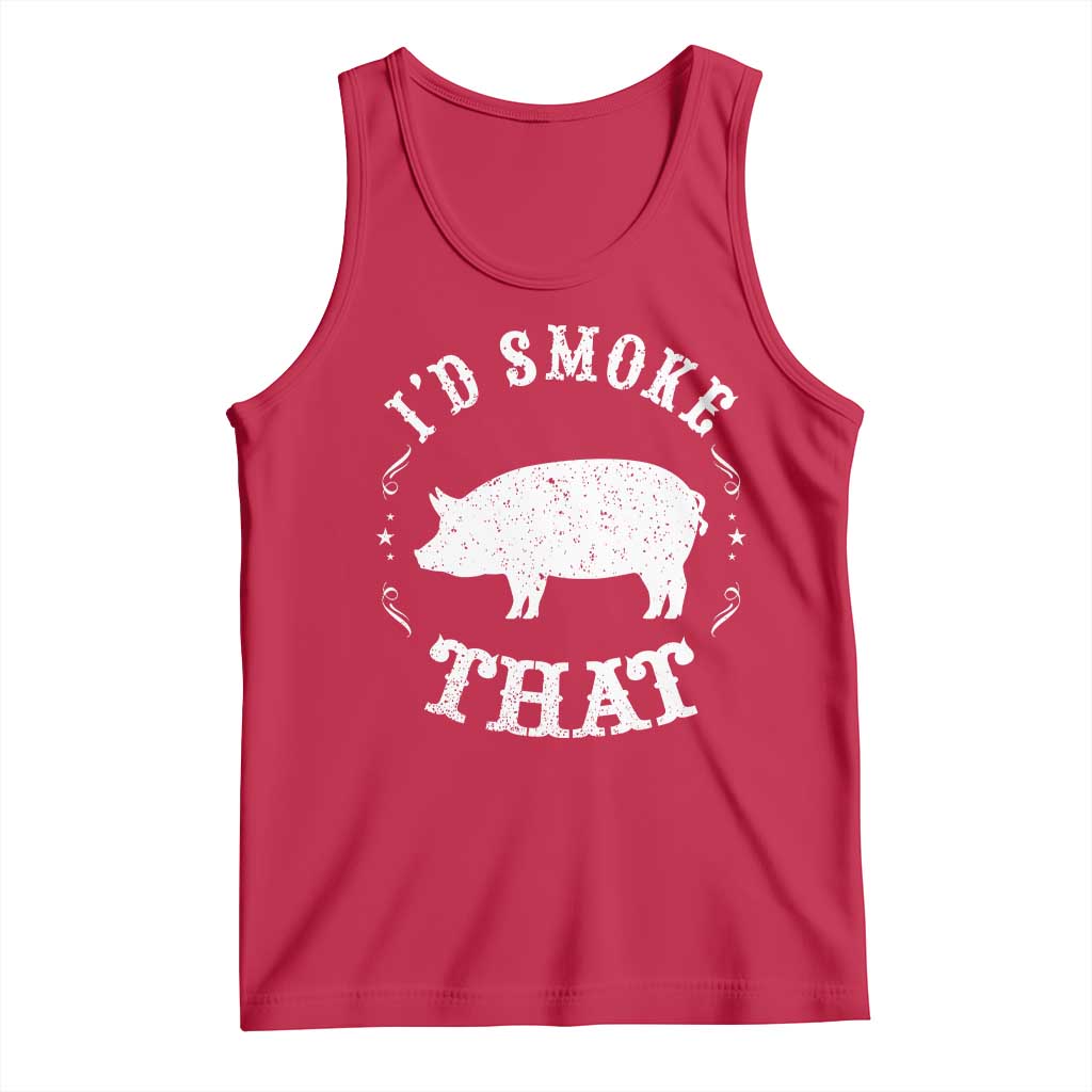 Funny BBQ Grilling I'd Smoke That Tank Top Barbecue Grill Father's Day