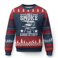 Funny BBQ Grilling I Only Smoke The Good Stuff Ugly Christmas Sweater Barbecue Grill Father's Day - Wonder Print Shop
