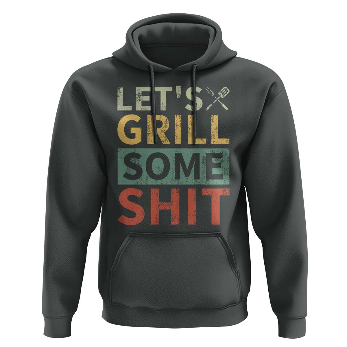Funny BBQ Grilling Let's Grill Some Shit Hoodie Retro Vintage Barbecue Father's Day