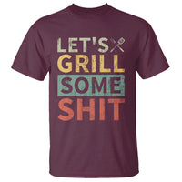 Funny BBQ Grilling Let's Grill Some Shit T Shirt Retro Vintage Barbecue Father's Day