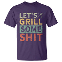 Funny BBQ Grilling Let's Grill Some Shit T Shirt Retro Vintage Barbecue Father's Day
