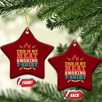 Funny Grilling BBQ Ceramic Ornament This Is My Meat Smoking Shirt Retro Fork Father's Day - Wonder Print Shop