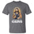 Funny Jesus Gym Workout Hallowed Be Thy Gains T Shirt Muscle Jesus Weightlifting - Wonder Print Shop