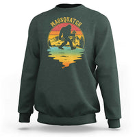 Funny Bigfoot Massquatch Sweatshirt Retro Workout Gym Weightlifter Sasquatch