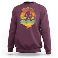 Funny Bigfoot Massquatch Sweatshirt Retro Workout Gym Weightlifter Sasquatch