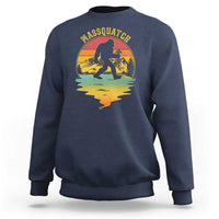 Funny Bigfoot Massquatch Sweatshirt Retro Workout Gym Weightlifter Sasquatch