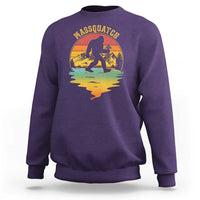 Funny Bigfoot Massquatch Sweatshirt Retro Workout Gym Weightlifter Sasquatch