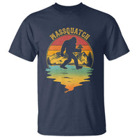 Funny Bigfoot Massquatch T Shirt Retro Workout Gym Weightlifter Sasquatch