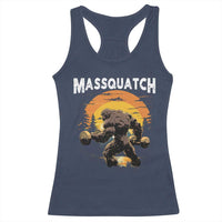 Funny Bigfoot Massquatch Racerback Tank Top Workout Gym Weightlifter Sasquatch