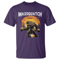 Funny Bigfoot Massquatch T Shirt Workout Gym Weightlifter Sasquatch