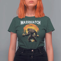 Funny Bigfoot Massquatch T Shirt For Women Workout Gym Weightlifter Sasquatch