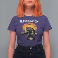 Funny Bigfoot Massquatch T Shirt For Women Workout Gym Weightlifter Sasquatch