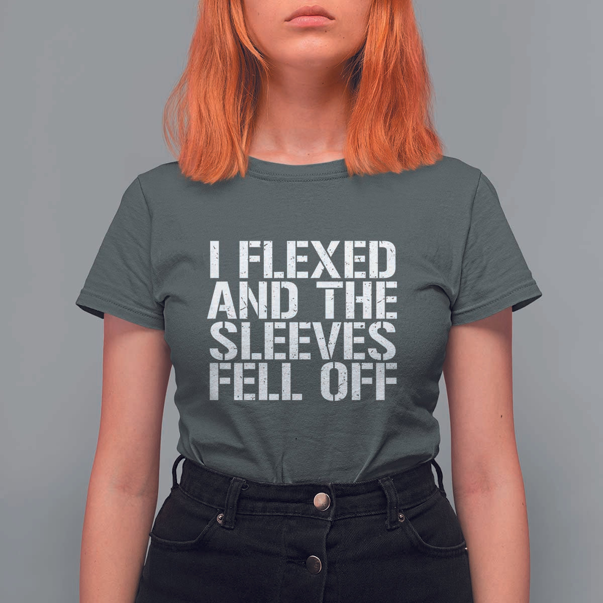 Funny I Flexed And The Sleeves Fell Of T Shirt For Women Workout Gymer - Wonder Print Shop