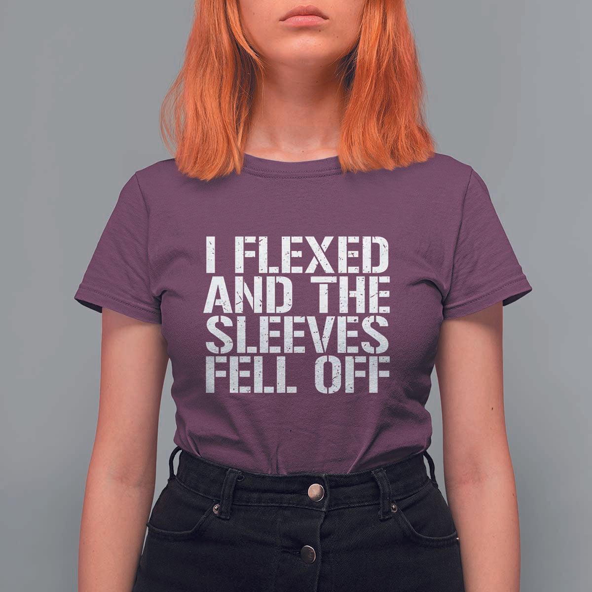 Funny I Flexed And The Sleeves Fell Of T Shirt For Women Workout Gymer - Wonder Print Shop