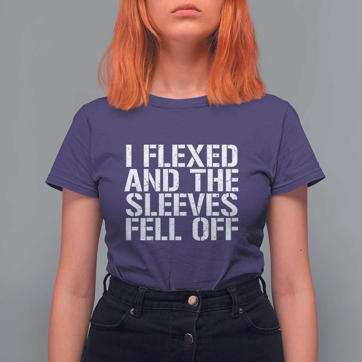 Funny I Flexed And The Sleeves Fell Of T Shirt For Women Workout Gymer - Wonder Print Shop