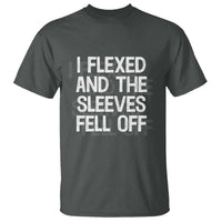 Funny I Flexed And The Sleeves Fell Of T Shirt Workout Gymer Shadow Text - Wonder Print Shop