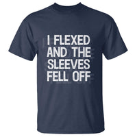 Funny I Flexed And The Sleeves Fell Of T Shirt Workout Gymer Shadow Text - Wonder Print Shop