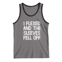 Funny I Flexed And The Sleeves Fell Of Tank Top Workout Gymer Shadow Text