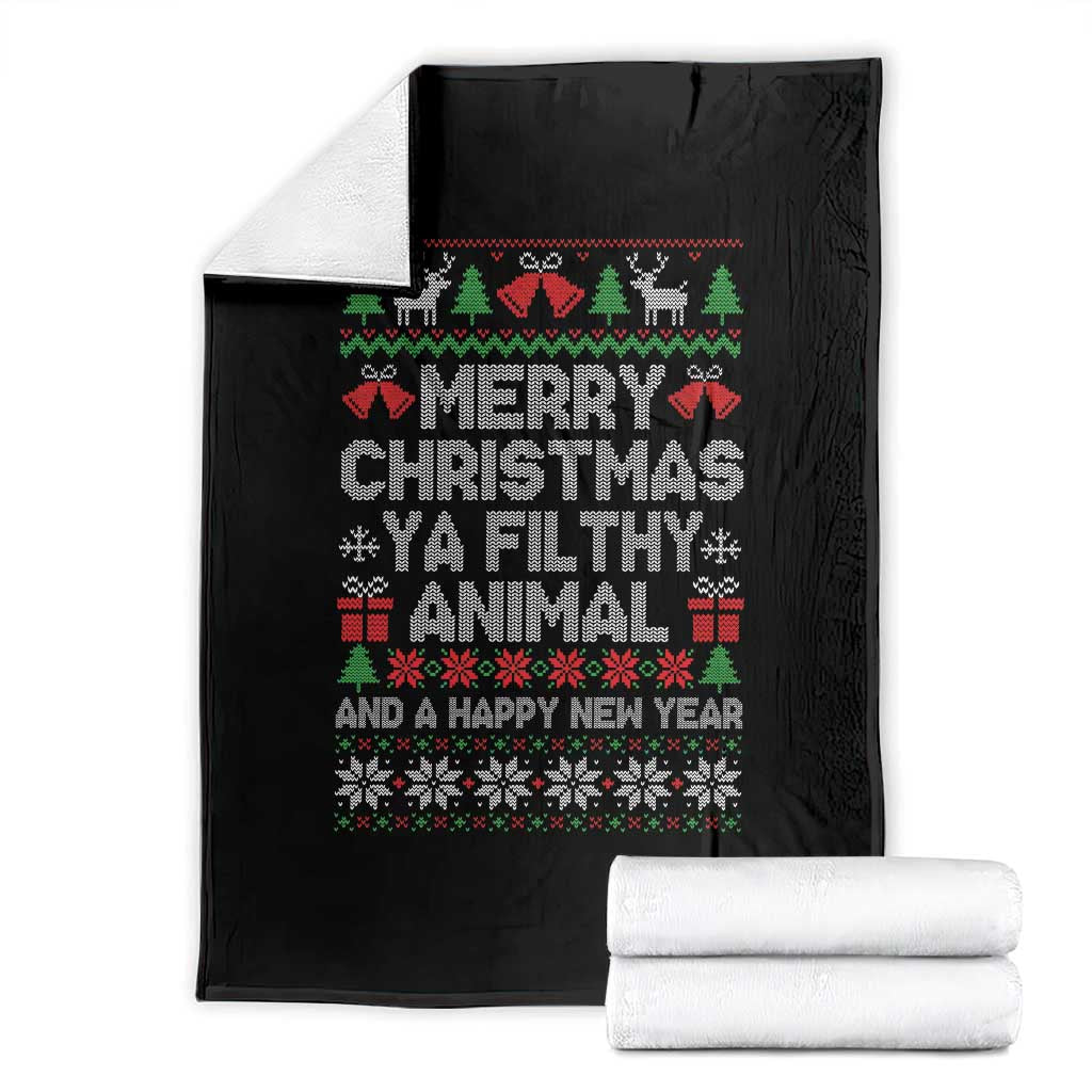 Funny Merry Christmas And A Happy New Year Throw Blanket Christmas Movie - Wonder Print Shop