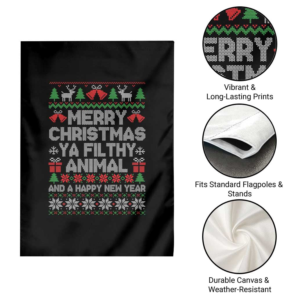 Funny Merry Christmas And A Happy New Year Garden Flag Christmas Movie - Wonder Print Shop