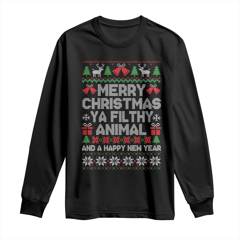 Funny Merry Christmas And A Happy New Year Long Sleeve Shirt Christmas Movie