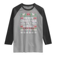 Funny Merry Christmas And A Happy New Year Raglan Shirt Christmas Movie - Wonder Print Shop