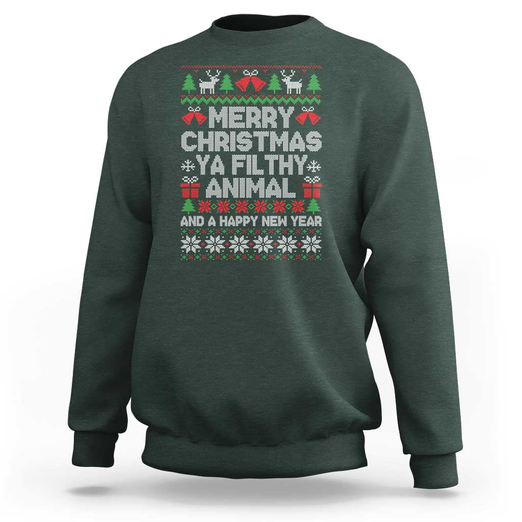 Funny Merry Christmas And A Happy New Year Sweatshirt Christmas Movie - Wonder Print Shop