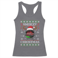 Funny Smokey Christmas Grilling Racerback Tank Top BBQ Meat Father's Day