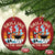 Funny Xmas Grilling Santa Christmas Ornament Grilling On The Snow - Wonder Print Shop