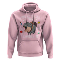 Funny I Survived 100 Days Of School Moo Deng Hoodie It's I'm Fine Everything Is Fine