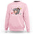 Funny I Survived 100 Days Of School Moo Deng Sweatshirt It's I'm Fine Everything Is Fine
