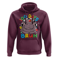 Funny Moo Deng 100 Days Bruh Hoodie Happy 100 Days Of School