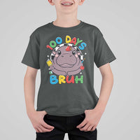 Funny Moo Deng 100 Days Bruh T Shirt For Kid Happy 100 Days Of School