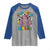 Funny Moo Deng 100 Days Bruh Raglan Shirt Happy 100 Days Of School