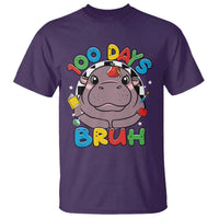 Funny Moo Deng 100 Days Bruh T Shirt Happy 100 Days Of School