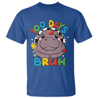 Funny Moo Deng 100 Days Bruh T Shirt Happy 100 Days Of School